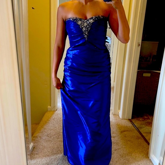 Onyx Nite Beautiful strapless dress homecoming prom gala formal gown 6 - Picture 4 of 10